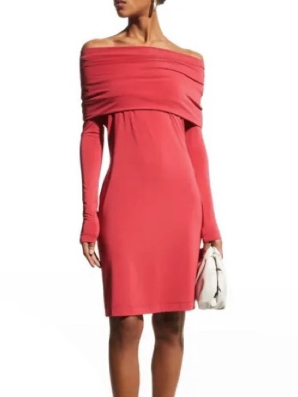 NEW ALBERTA FERRETTI PINK OFF-THE-SHOULDER MINI DRESS